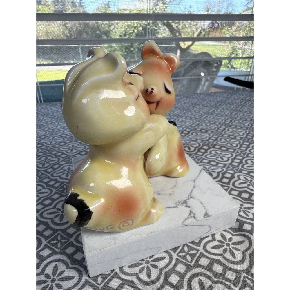 1950's Van Tellingen Bunny Hug Hugging Salt & Pepper Shakers Set Vintage